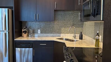 Microwave, oven, stovetop, dishwasher