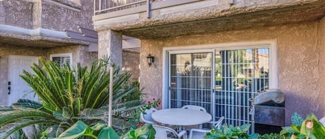 Condo, 1 Queen Bed, Patio, Garden View (Parocela P113) | Outdoor dining