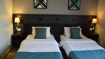 In-room safe, desk, laptop workspace, blackout drapes