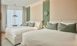 华丽客房, 2 张双人床, 无烟房