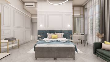 Junior-Suite | Hochwertige Bettwaren, Betten mit Memory-Foam-Matratzen, Zimmersafe