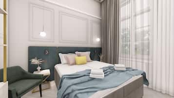 Premium bedding, memory-foam beds, in-room safe, desk