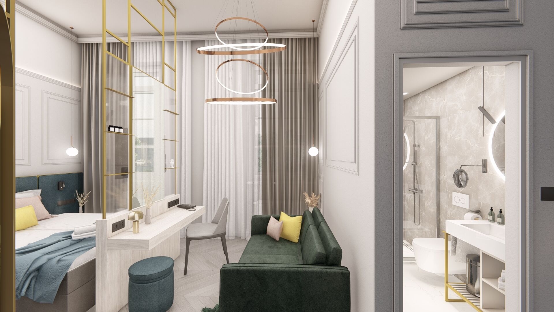 Premium bedding, memory foam beds, in-room safe, desk