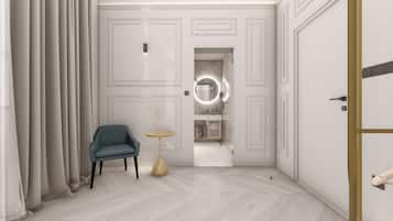 Premium bedding, memory-foam beds, in-room safe, desk