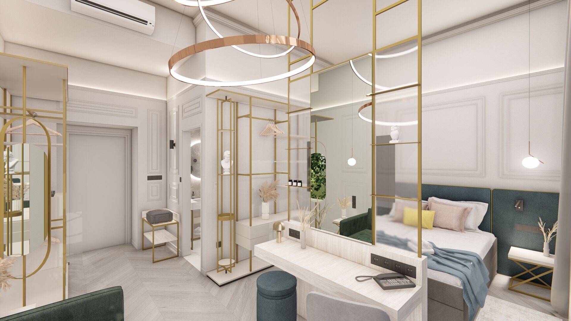 Premium bedding, memory foam beds, in-room safe, desk