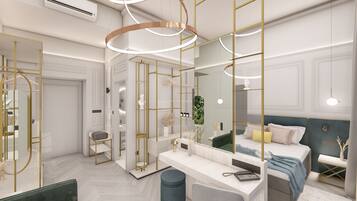 Superior-Doppelzimmer | Hochwertige Bettwaren, Betten mit Memory-Foam-Matratzen, Zimmersafe