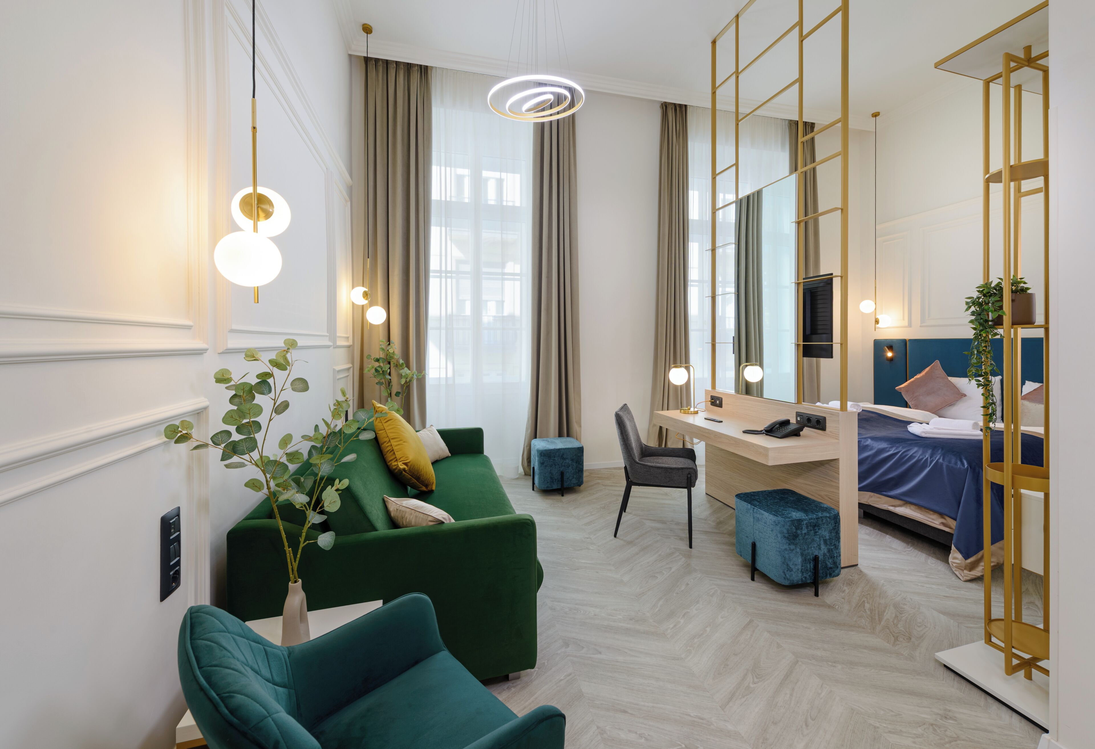 Deluxe-Doppelzimmer | Hochwertige Bettwaren, Betten mit Memory-Foam-Matratzen, Zimmersafe