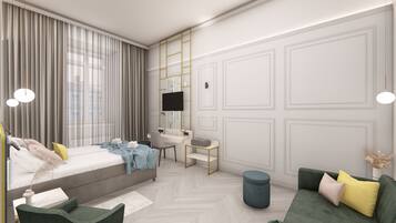 Superior-Zweibettzimmer | Hochwertige Bettwaren, Betten mit Memory-Foam-Matratzen, Zimmersafe