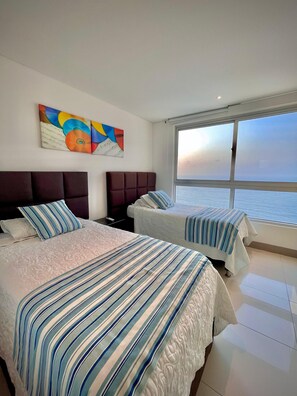 2 bedrooms, iron/ironing board, Internet, bed sheets - Apartment Sea View Cartagena 21 (Cartagena de Indias)