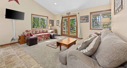 Modern Lakefront Home in Sugar Camp, Cedar Sauna + 1/8 mi to Snowmobile Trails