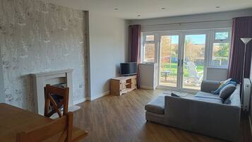 Una Smart TV, una chimenea