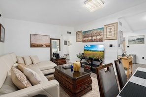 Smart TV, fireplace