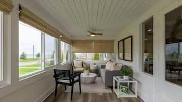 Télévision, cheminée