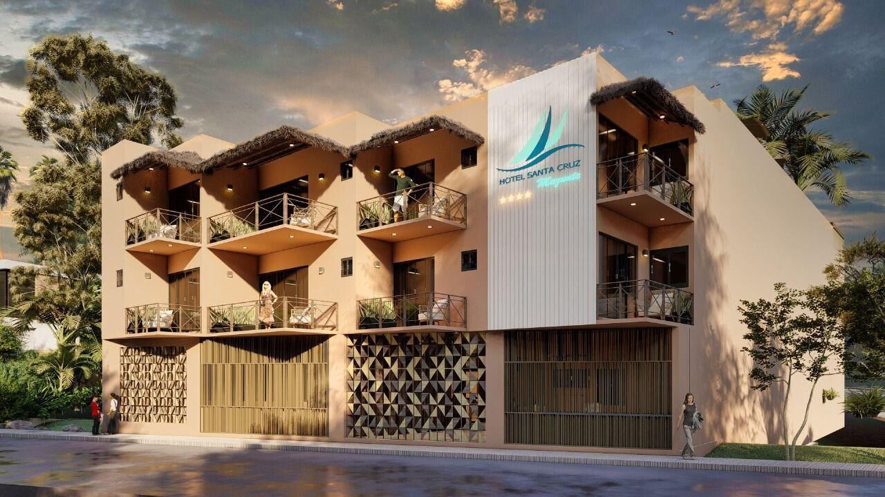 Vista frontal de la propiedad