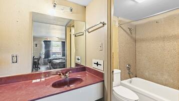 Room, 2 Queen Beds, Smoking | Bathroom