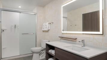 Hypo-allergenic bedding, desk, blackout drapes, iron/ironing board