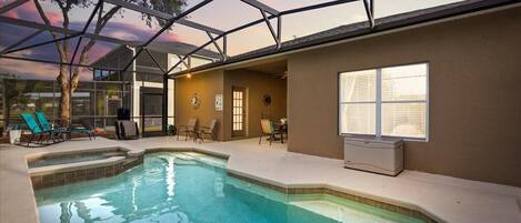 Outdoor pool, a heated pool