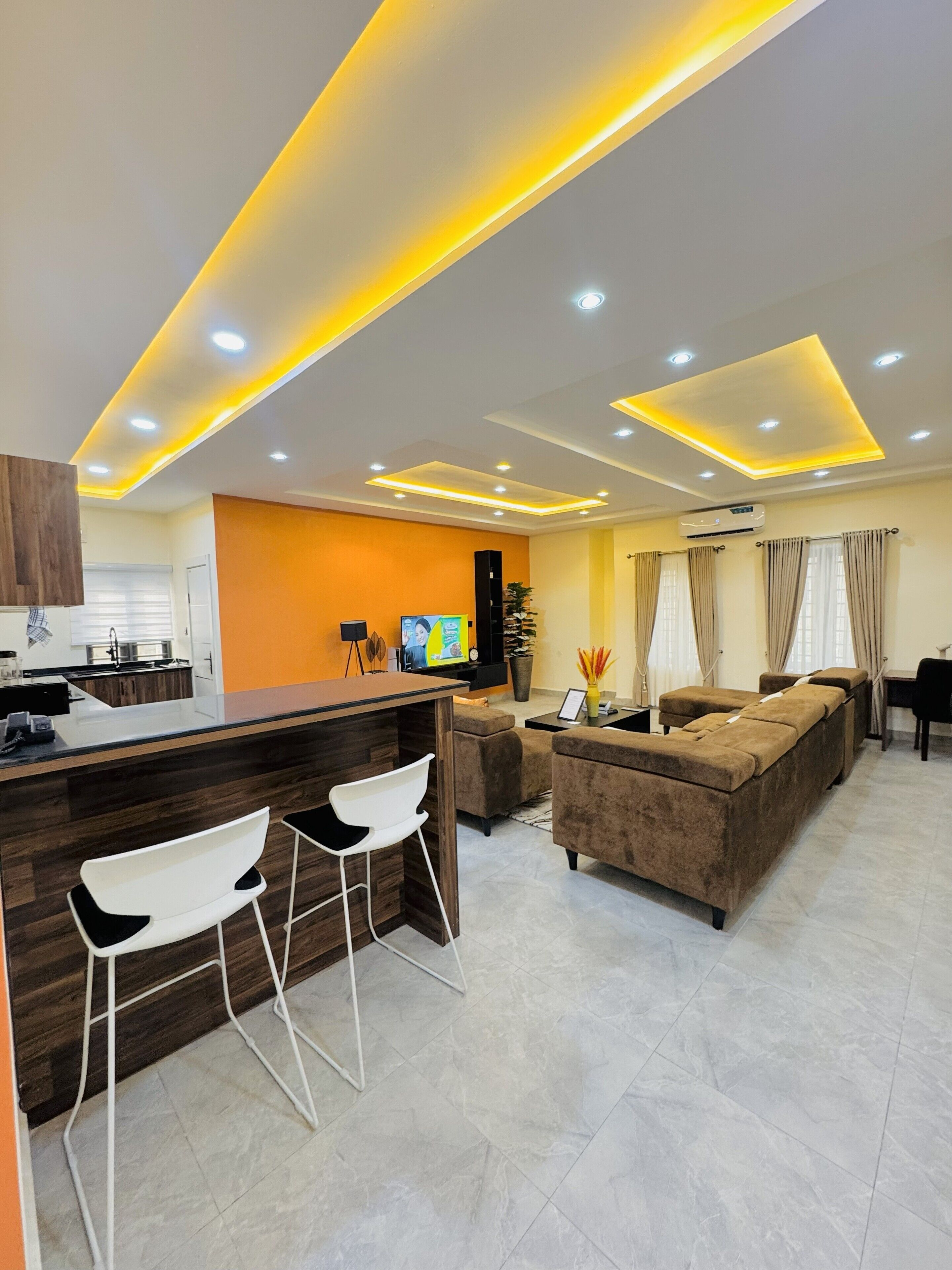 Deluxe-Apartment, Balkon | Wohnbereich