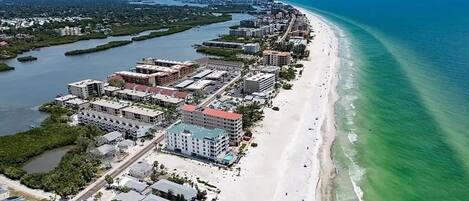 Beach nearby, sun-loungers