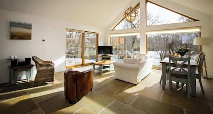 Beautiful river fronted house with private hot tub