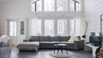 Televisie en een open haard