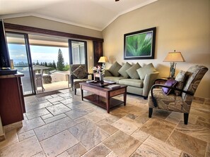 Condo (3 Bedrooms) | Living room | TV - Kapalua Golf Villas 2 Free Cars KBM Resorts Large Bedrooms 2 Units, 3 Bedrooms Ml-2189 (Kapalua)