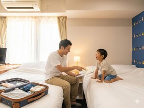 Deluxe Twin Room | Blackout drapes, soundproofing, iron/ironing board, free WiFi - Hotel Leap (Osaka)