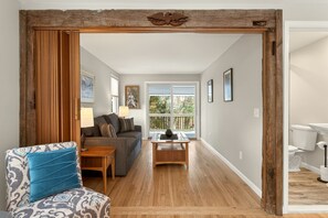 Smart TV, fireplace, table football