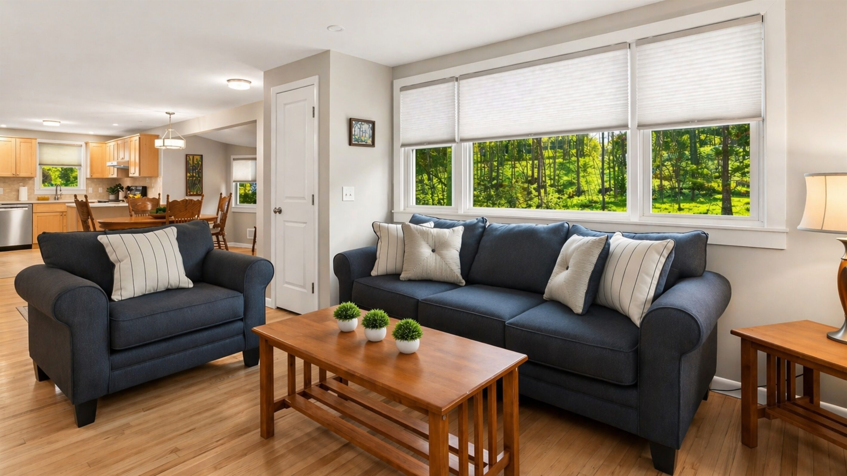 Smart-tv, een open haard en tafelvoetbal