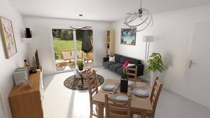 TV - Cozy apartment with pool – Mimizan Bourg – sleeps 4 (MIMIZAN)