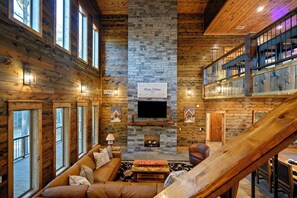 Smart TV, fireplace, video games