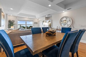 Dining - Ocean & Cocoa Beach Pier Views: 3BR Condo w/ Private Balcony, Heated Pool & Spa-like Hot Tub🌴 (Cocoa Beach)