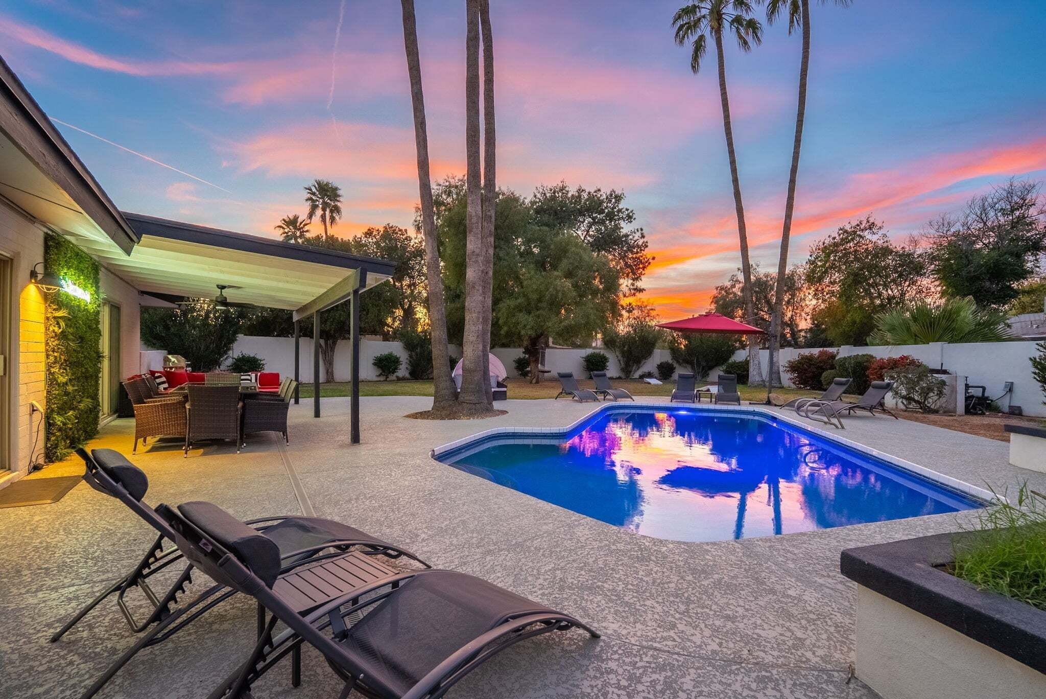 A heated pool
