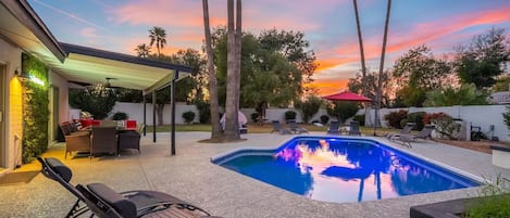 A heated pool