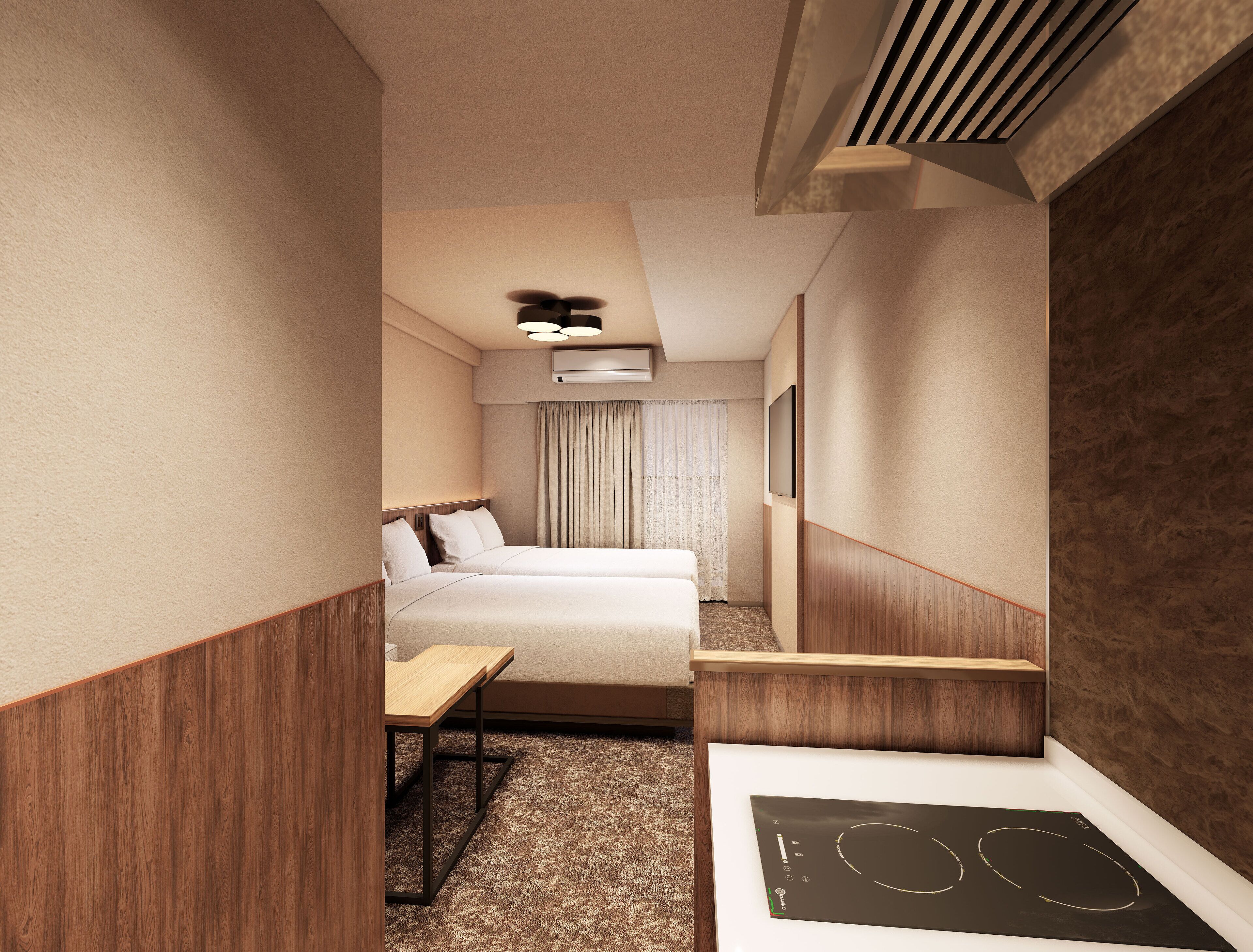 Standard Quadruple Room, 2 Double Beds, Non Smoking | Desk, free WiFi