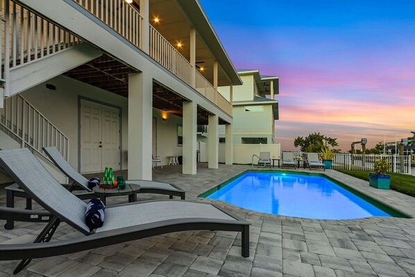 A heated pool