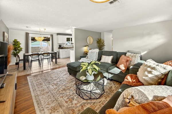 Premium House, 3 Bedrooms, Pets Allowed | Living area | Flat-screen TV