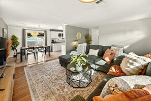 Premium-Haus, 3 Schlafzimmer, Haustiere gestattet | Wohnbereich