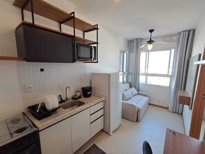 Living area - One-bedroom apartment with living room, 100 meters from Amaralina beach, Salvador. (Salvador)
