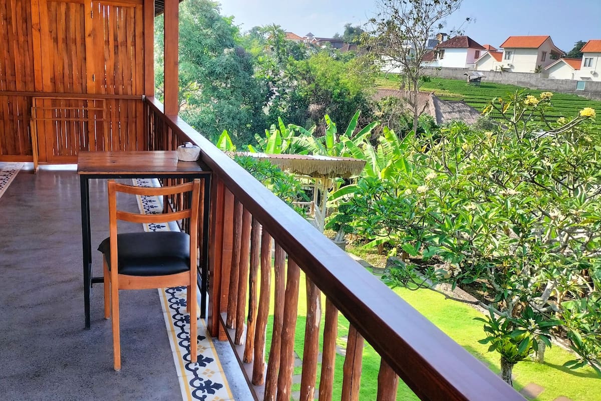 Luxury-Bungalow, 1 King-Bett, Gartenblick | Balkon