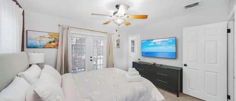 4 bedrooms, iron/ironing board, travel crib, WiFi