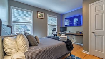 Desk, iron/ironing board, travel crib, free WiFi