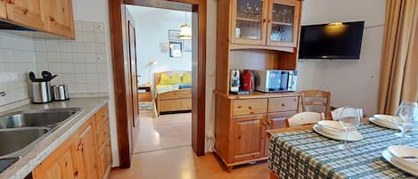 Kjøleskap, mikrobølgeovn, ovn og kjøkkenutstyr