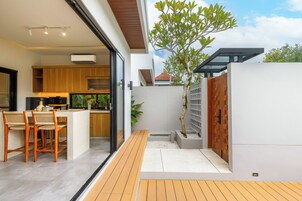 Outdoor banquet area