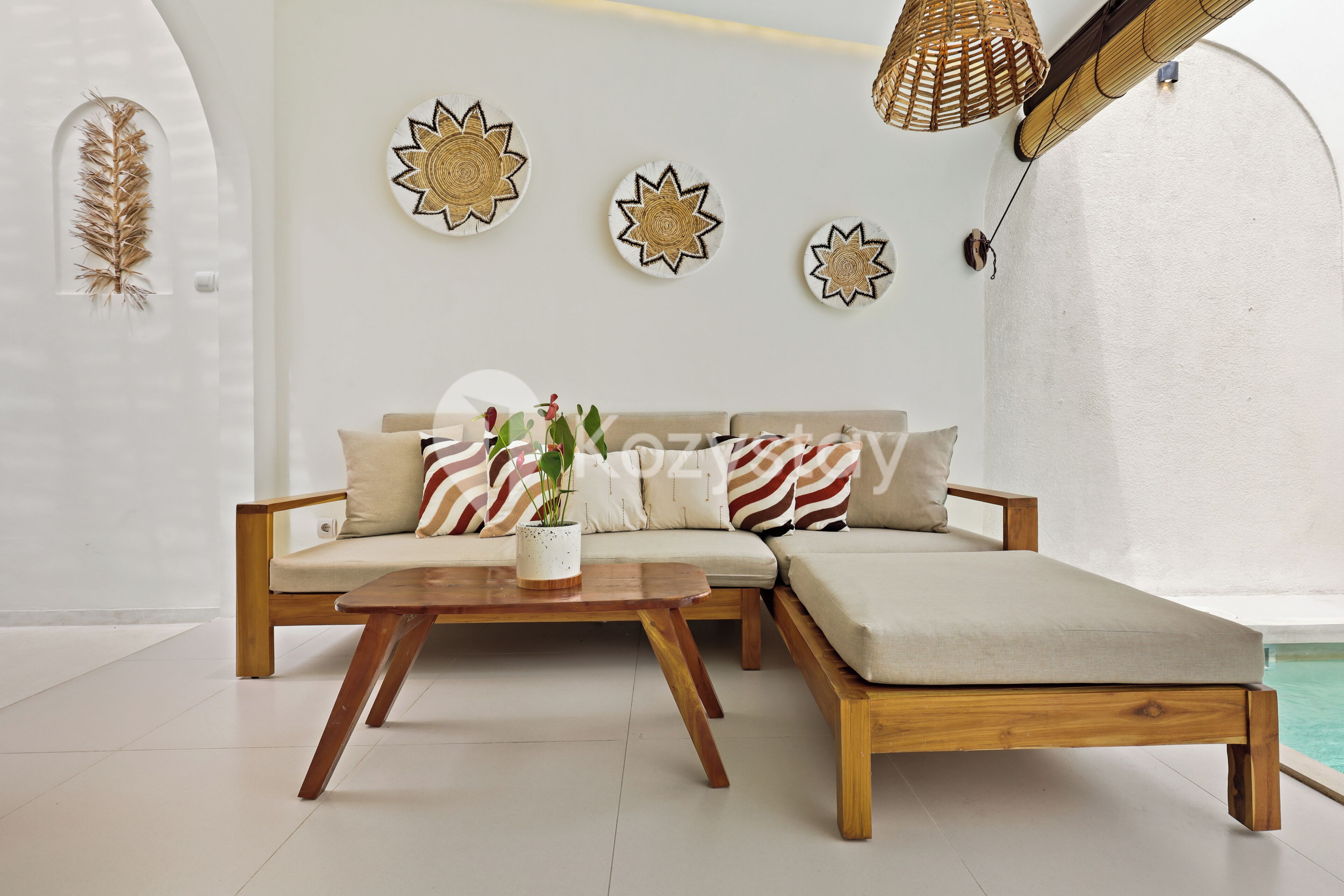 Villa, 2 slaapkamers, uitzicht op zwembad | Woonruimte | Een 43-inch smart-tv met kabelzenders, Netflix en streamingdiensten