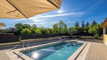 Standard House, Multiple Bedrooms (Casa Berton – Heated Saltwater Pool) | Pool | Seasonal outdoor pool, a heated pool