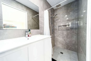 Shower, hair dryer