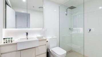 Lägenhet Superior - utsikt mot floden | Badrum | Dusch