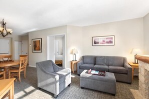 TV, fireplace - Cozy Alpine Condo in Whistler Village | 2BR · Sleeps 6 | 5min Walk to Gondola (Whistler)