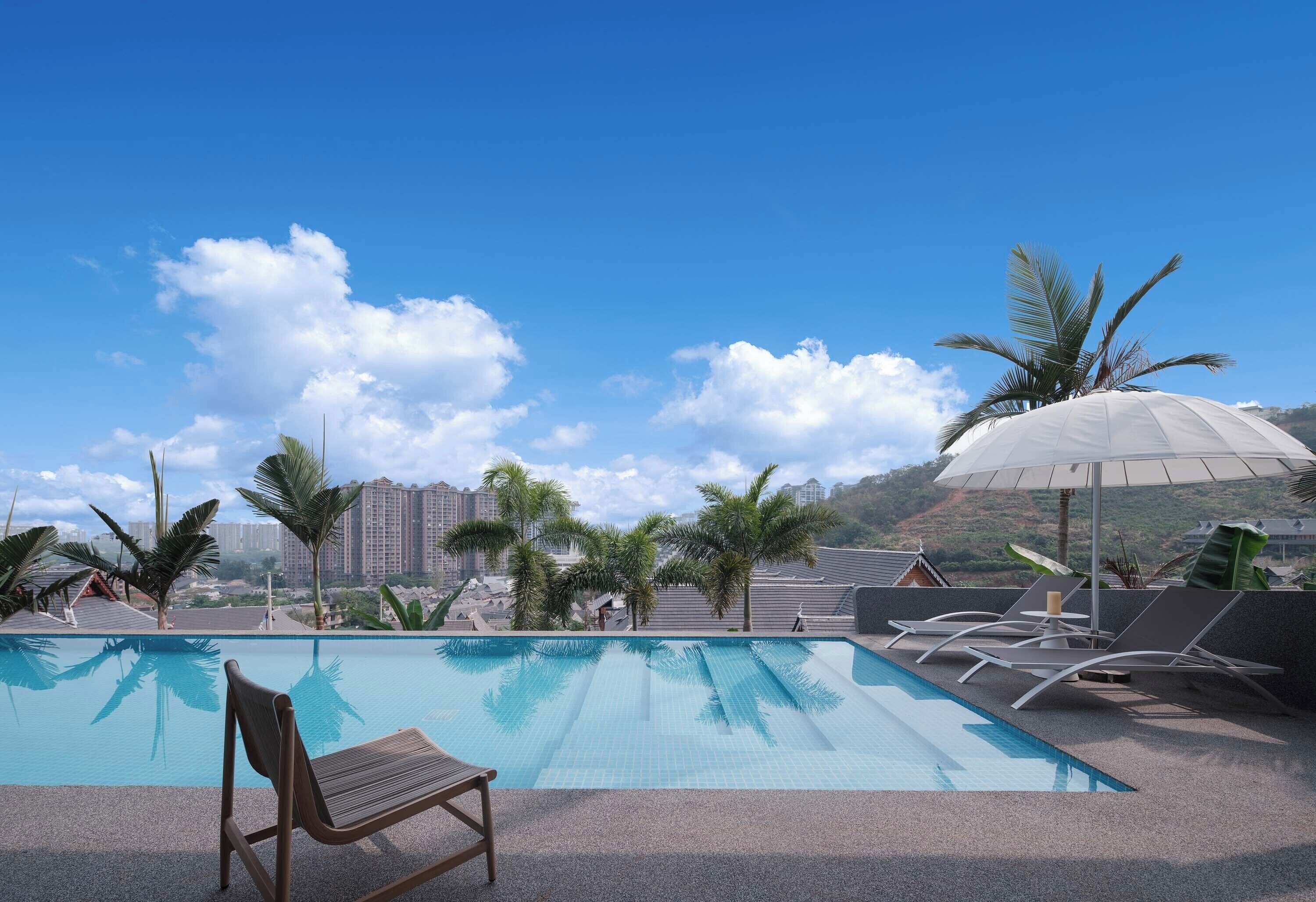 Premier-Suite, Terrasse, Bergblick | Eigener Pool